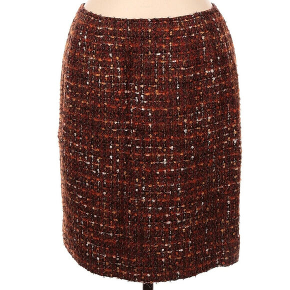 Doncaster Wool Tweed Size 8 Retro Midi Skirt - Picture 1 of 4